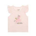 HelloBaby Basic Kız Melek Unicorn Baskılı Atlet T-shirt Kız Bebek