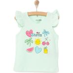 Hellobaby Basic Kız Meyve Baskılı Atlet T-Shirt Kız Bebek - Mint - 1 Yaş