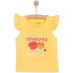 Hellobaby Basic Kız Meyve Baskılı Atlet T-Shirt Kız Bebek - Sarı - 9 Ay