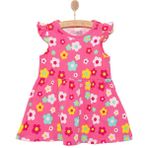Hellobaby Basic Kız Papatya Desenli Elbise Kız Bebek - Pembe - 1 Yaş