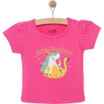Hellobaby Basic Kız Unicorn Parti Baskılı T-Shirt Kız Bebek - Pembe - 2 Yaş