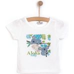 HelloBaby Basic Koala Baskılı Tshirt Kız Bebek - 9 Ay - Ekru
