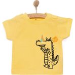 Hellobaby Basic Timsah Desenli Tshirt Erkek Bebek - Sarı - 3 Yaş