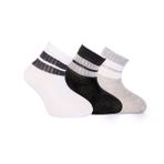 HelloBaby Çizgili 3lü Soket Çorap Erkek Bebek - Siyah
