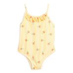 HelloBaby Çizgili Ananas Desenli Mayo Kız Bebek - Sarı