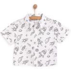 Hellobaby Cosmic Line Erkek Gömlek Erkek Bebek - Ekru - 3 Yaş