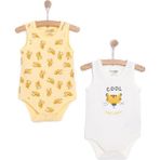 Hellobaby Erkek Bebek 2li Atlet Body Bisiklet Yaka Turuncu 3 Ay - 9 Ay