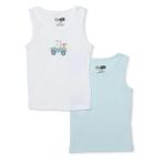 HelloBaby Erkek Bebek 2li Atlet Hayvan Baskılı Sleeveless - Mint