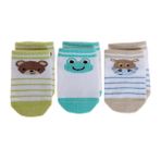 HelloBaby Erkek Bebek 3lü Bilek Çorap - Yeşil Baskılı