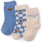 Hellobaby Erkek Bebek 3lü Soket Çorap Ayı Baskılı - 3 - 4 Yaş - Açık Mavi