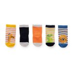 HelloBaby Erkek Bebek 5li Soket Çorap Puantiye Baskılı - Beyaz