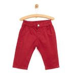 HelloBaby Erkek Bebek Basic Pantolon Reçme Paça Bordo -