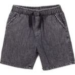 Hellobaby Erkek Bebek Basic Şort Denim Reçme Paça Siyah - 3 Yaş