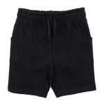 HelloBaby Erkek Bebek Basic Şort Reçme Paça Siyah -
