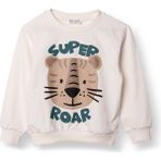 Hellobaby Erkek Bebek Basic Sweatshirt Şardonlu Bisiklet Yaka Uzun Kol - Ekru - 2 Yaş
