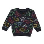HelloBaby Erkek Bebek Basic Sweatshirt Şardonlu Bisiklet Yaka Uzun Kol