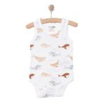 HelloBaby Erkek Bebek Body Bisiklet Yaka Atlet Kol Ekru -