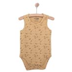 HelloBaby Erkek Bebek Body Çıtçıtlı Yaka Atlet Kol Bej -