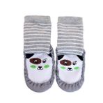 HelloBaby Erkek Bebek Çarık Çorap Hayvan Baskılı - Gri