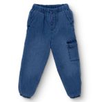 HelloBaby Erkek Bebek Denim Pantolon Bağcıklı Lastikli - Mavi