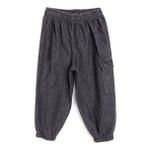 HelloBaby Erkek Bebek Denim Pantolon Bağcıklı Lastikli - Siyah