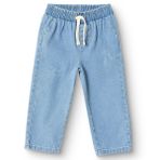 HelloBaby Erkek Bebek Denim Pantolon Bağcıklı - Mavi