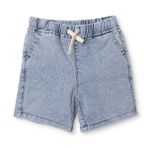 HelloBaby Erkek Bebek Denim Şort Bağcıklı Reçme - Mavi