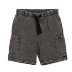HelloBaby Erkek Bebek Denim Şort Bağcıklı Reçme - Siyah