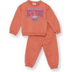 Hellobaby Erkek Bebek Eşofman Takımı Bisiklet Yaka Uzun Kol Ribanalı Paça - 9 - 12 Ay - Kahverengi