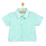HelloBaby Erkek Bebek Gömlek Aqua Dream Modelli Yaka Kısa Kol Karışık Renkli - Mint