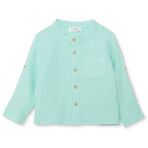 HelloBaby Erkek Bebek Gömlek Düğmeli Hakim Yaka Long Sleeve - Yeşil