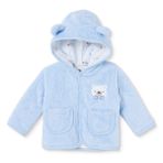 HelloBaby Erkek Bebek Hırka Hayvan Baskılı Çıtçıtlı Kapüşonlu Uzun Kol - Mavi