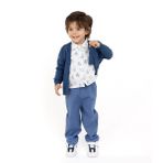 HelloBaby Erkek Bebek Hırka Triko Little Sailor V Yaka Uzun Kol Mavi -