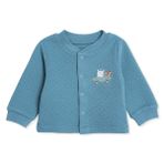 HelloBaby Erkek Bebek Kapitone Hırka Araba Baskılı Çıtçıtlı Bisiklet Yaka Long Sleeve - Mavi