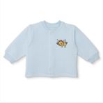 HelloBaby Erkek Bebek Kapitone Hırka Hayvan Baskılı Çıtçıtlı Bisiklet Yaka Long Sleeve - Mavi