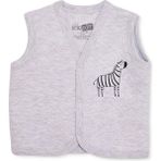 Hellobaby Erkek Bebek Kapitone Yelek Çıtçıtlı V Yaka Sleeveless - 9 - 12 Ay - Gri Melanj