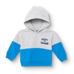 HelloBaby Erkek Bebek Kapüşonlu Sweatshirt Uzay Baskılı Uzun Kol - Gri Melanj