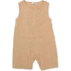 Hellobaby Erkek Bebek Kısa Tulum Çıtçıtlı Bisiklet Yaka Atlet Reçme - Bej - 2 - 3 Yaş