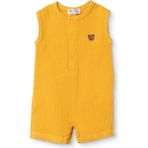 Hellobaby Erkek Bebek Kısa Tulum Çıtçıtlı Bisiklet Yaka Atlet Reçme - Hardal - 6 - 9 Ay