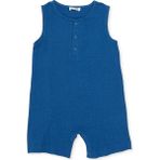 Hellobaby Erkek Bebek Kısa Tulum Çıtçıtlı Bisiklet Yaka Atlet Reçme - Mavi - 2 - 3 Yaş