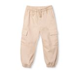 HelloBaby Erkek Bebek Pantolon Bağcıklı Lastikli - Ekru