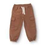 HelloBaby Erkek Bebek Pantolon Bağcıklı Lastikli - Kahverengi