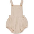 Hellobaby Erkek Bebek Salopet Düğmeli Bisiklet Yaka Atlet Lastikli - Bej - 0 - 1 Ay