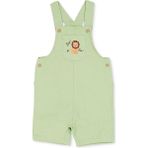 Hellobaby Erkek Bebek Salopet Hayvan Baskılı Düğmeli Bisiklet Yaka Kısa Kol Reçme - Haki - 9 - 12 Ay