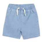 HelloBaby Erkek Bebek Şort Denim Cosmic Line Reçme Paça Mavi -