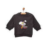 HelloBaby Erkek Bebek Sweatshirt Bisiklet Yaka Uzun Kol - Koyu Gri