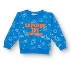 HelloBaby Erkek Bebek Sweatshirt Bisiklet Yaka Uzun Kol - Mavi