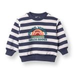 HelloBaby Erkek Bebek Sweatshirt Çizgili Bisiklet Yaka Uzun Kol - Ekru