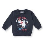 HelloBaby Erkek Bebek Sweatshirt Hayvan Baskılı Bisiklet Yaka Uzun Kol - Antrasit