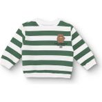Hellobaby Erkek Bebek Sweatshirt Şardonlu Iki Iplik Bisiklet Yaka Uzun Kol - Yeşil - 9 - 12 Ay